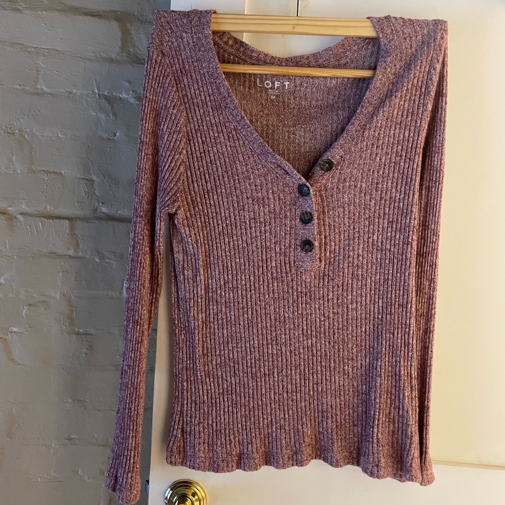 NWOT Loft Henley Tee